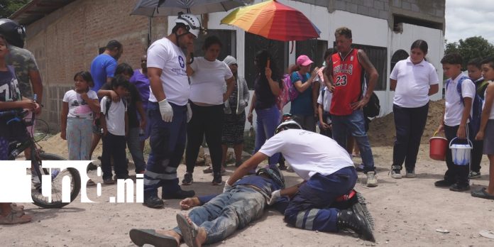 Foto: Gravemente lesionado al perder el control en Estelí /TN8 Foto: Gravemente lesionado al perder el control en Estelí /TN8