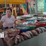 Foto: Natalia y su exitoso puestos de mariscos en el Mercado Israel Lewites / TN8