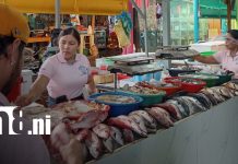 Foto: Natalia y su exitoso puestos de mariscos en el Mercado Israel Lewites / TN8