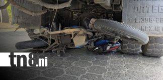 Foto: Fuerte accidente con moto en Managua / TN8