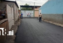 Foto: Mejoras de calles en el barrio 15 de Mayo, en Managua / TN8