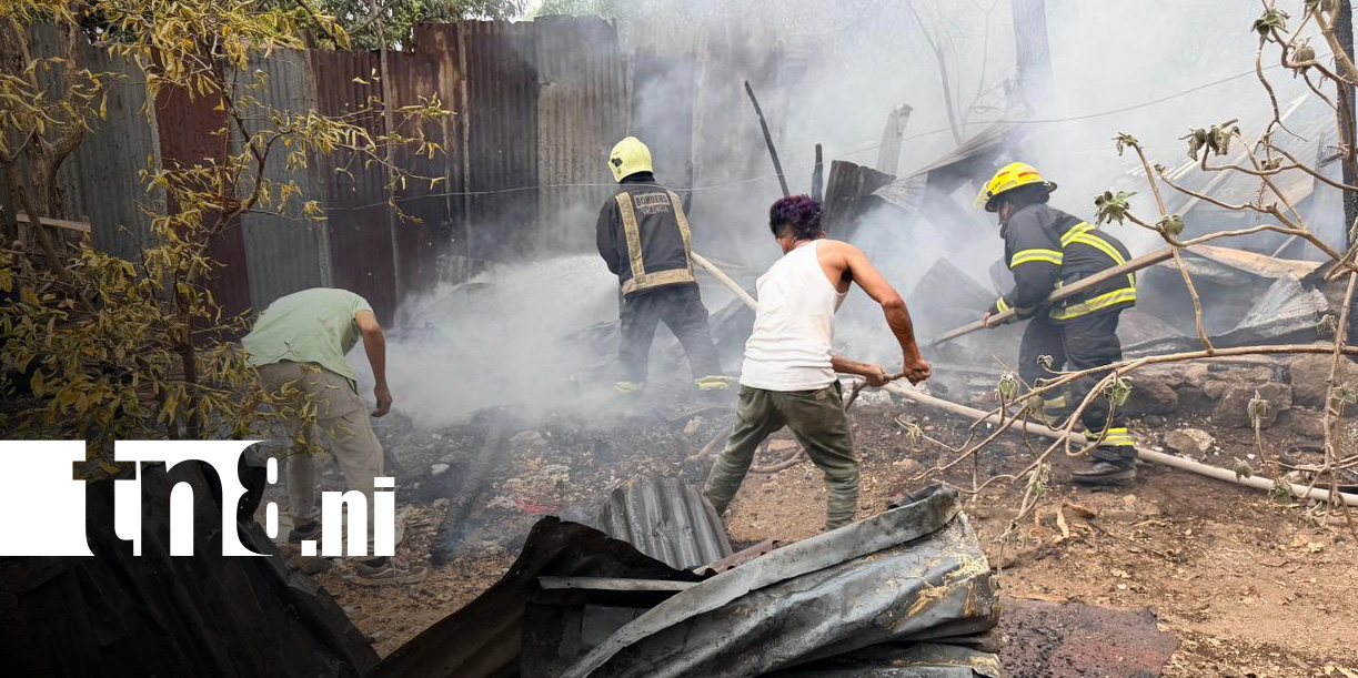 Foto: Incendio en una vivienda de Matagalpa / TN8
