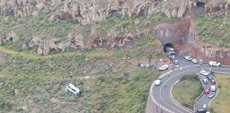 Foto: Autobús se precipita por un barranco en Canarias /Cortesía