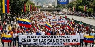 Foto: Venezuela se moviliza en tres rutas por la paz /Cortesía
