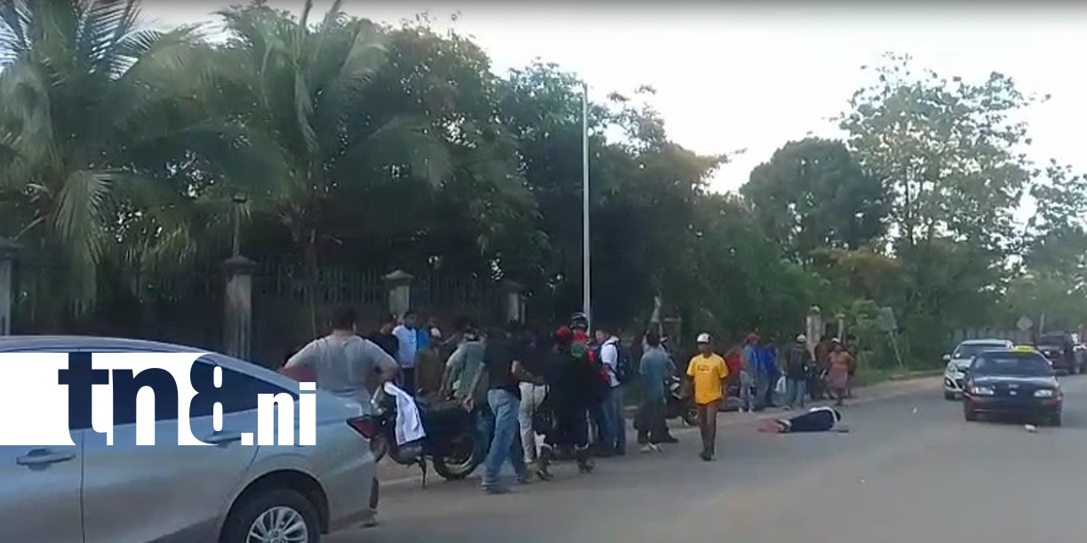 Foto: Accidente frente a terminal de Waspam en Bilwi deja tres lesionados /TN8