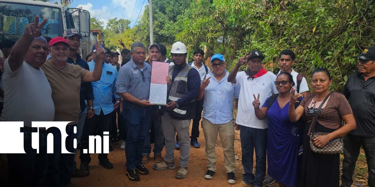 Foto: Adoquinado Bilwi impulsa obras viales y desarrollo/TN8