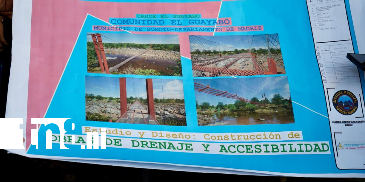 Foto: Inicia la construcción del puente colgante en Somoto /TN8