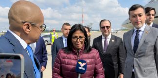 Foto: Delcy Rodríguez llega a La Haya / Cortesía