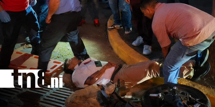 Foto: Motocicletas: accidente en Managua deja joven herido grave/TN8