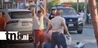 Foto: Caos y desorden público en Managua, tras violenta pelea familiar en los semáforos del Seminario/TN8