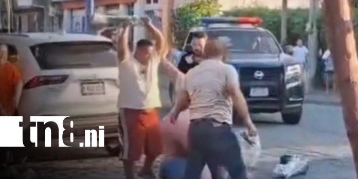 Foto: Caos y desorden público en Managua, tras violenta pelea familiar en los semáforos del Seminario/TN8