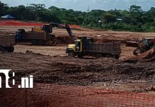 Bluefields avanza en la construcción de su coloso deportivo con un progreso del 8.8 % Foto: Bluefields construye el complejo deportivo más grande del Caribe Sur/TN8