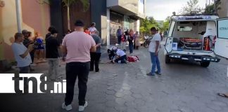 Foto: Fuerte choque entre taxi y motocicleta deja un lesionado en Estelí/TN8
