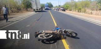 Foto: Adolescente queda grave tras brutal accidente en Rotonda Malpaisillo/TN8