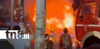 Foto: Incendio destruye vehículo en Masatepe, Masaya/TN8