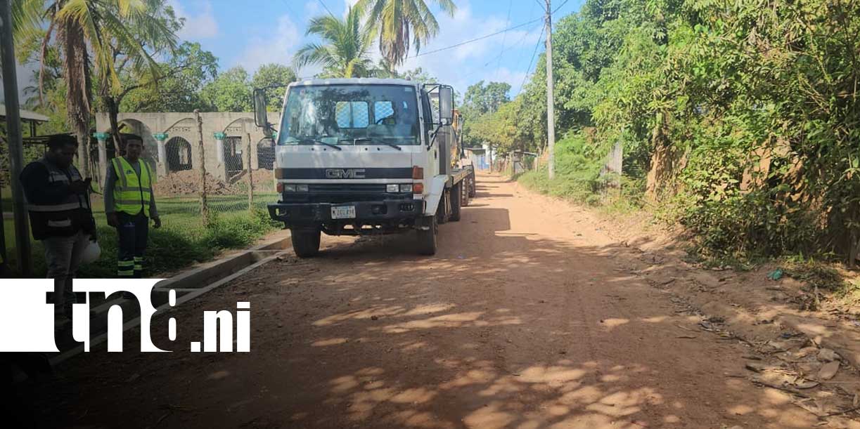 Foto: Adoquinado Bilwi impulsa obras viales y desarrollo/TN8