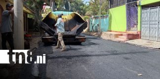 Foto: Camilo Ortega estrena calles asfaltadas/TN8