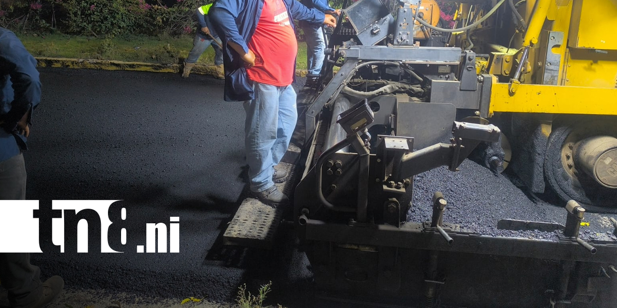 Foto: Recarpeteo avanza en importante vía de Estelí/TN8