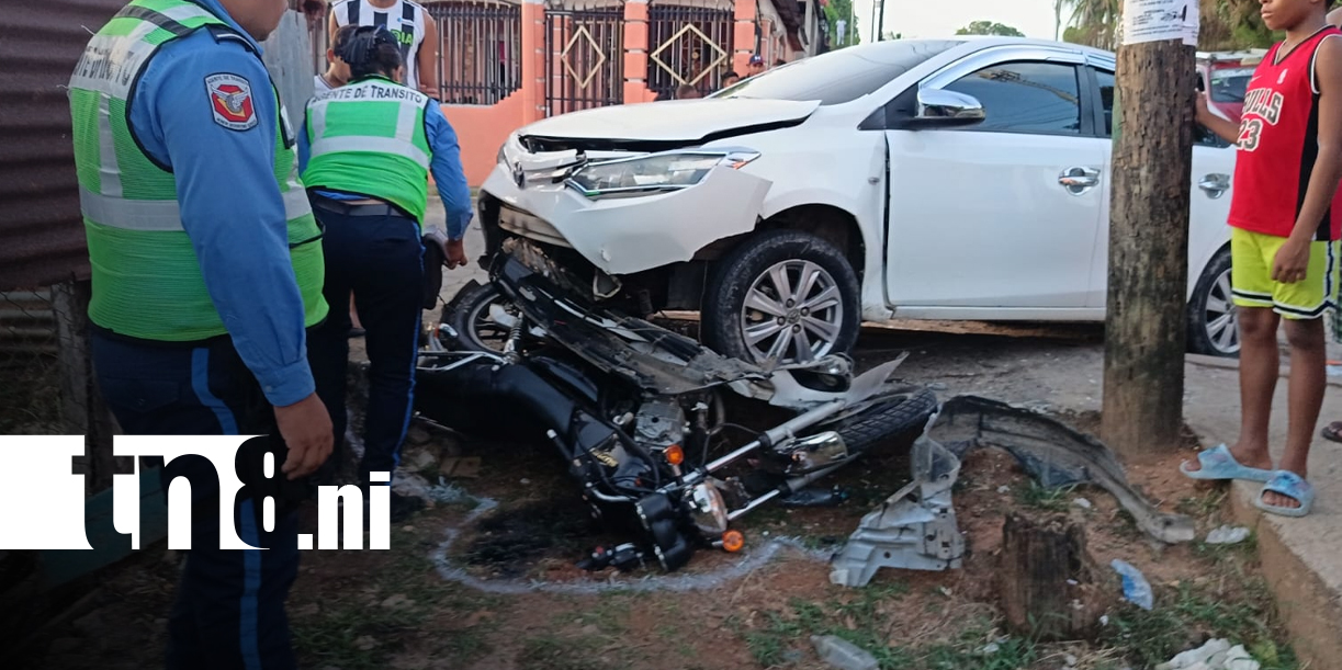 Foto: Accidente en Bluefields deja motociclista lesionado/TN8