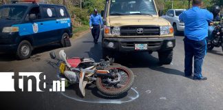 Foto: Motociclista resulta lesionado en carretera Juigalpa –El Rama/TN8