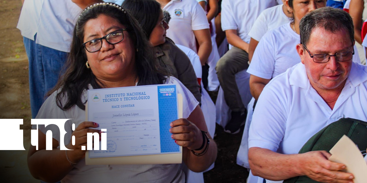 Foto: Más de 140 protagonistas reciben certificados de capacitación técnica en Niquinohomo/TN8