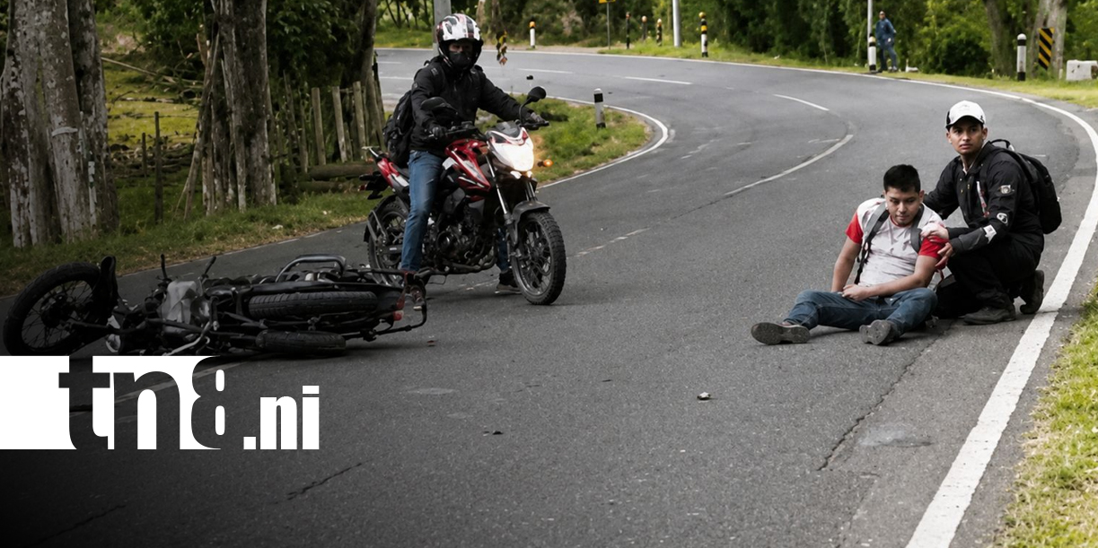 Foto: Tres personas resultan heridas tras violento choque de motos en Jinotega/TN8