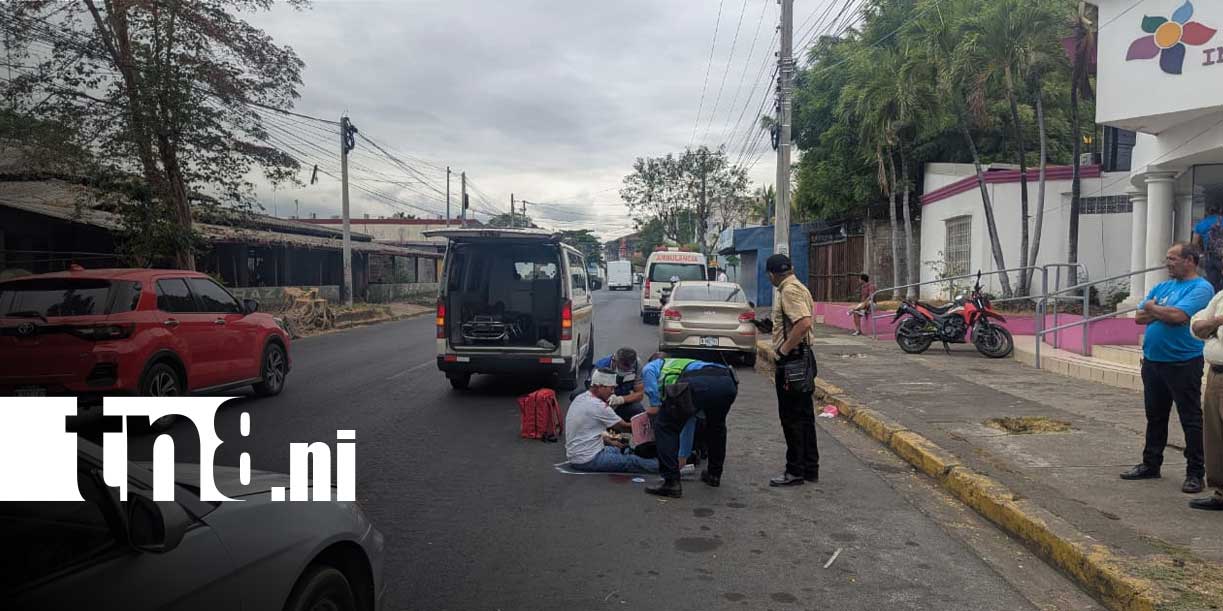 Foto: Hombre termina herido luego de ser impactado por un vehículo en Managua/TN8