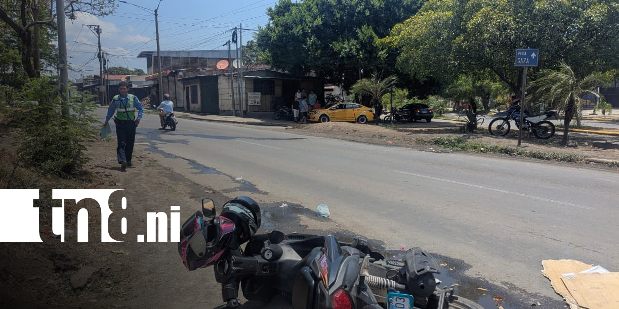 Foto: Presunto irrespeto a señal de alto provoca accidente vial en Managua/TN8