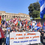 FOTO: Italia marcha en apoyo a Cuba/CORTESÍA