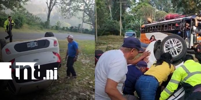 Foto: Sobrevive a fuerte vuelco en Matagalpa/TN8