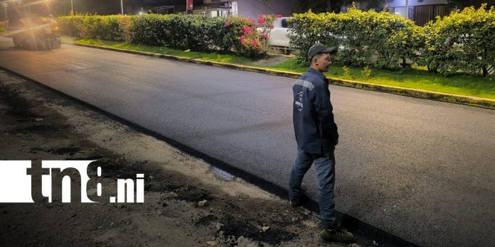 Foto: Recarpeteo avanza en importante vía de Estelí/TN8