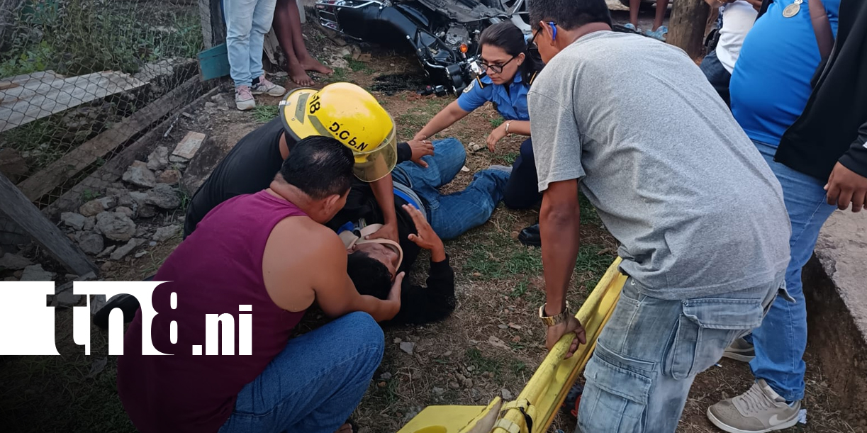 Foto: Accidente en Bluefields deja motociclista lesionado/TN8