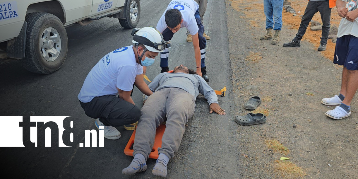 Foto: Motociclista resulta lesionado en carretera Juigalpa –El Rama/TN8