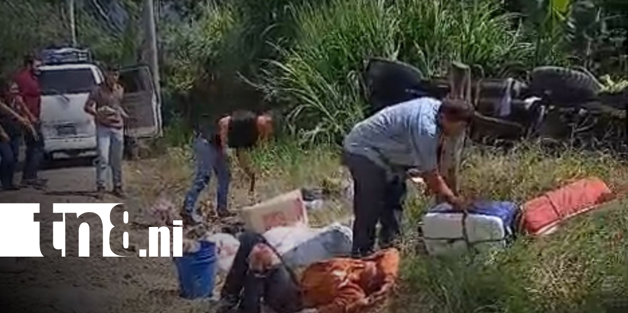 Foto: Accidente de tránsito en la carretera Jinotega - Abisinia, deja cuatro lesionados/TN8