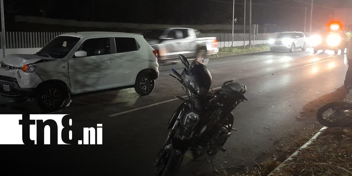 Foto: Motociclista queda grave tras choque en carretera a Masaya/TN8