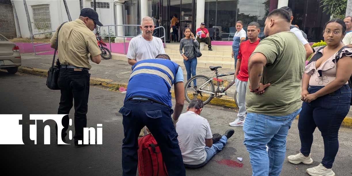 Foto: Hombre termina herido luego de ser impactado por un vehículo en Managua/TN8