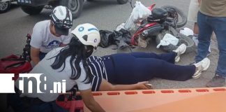 Foto: Motociclista presuntamente ebrio provoca accidente y deja dos lesionados en Estelí/TN8