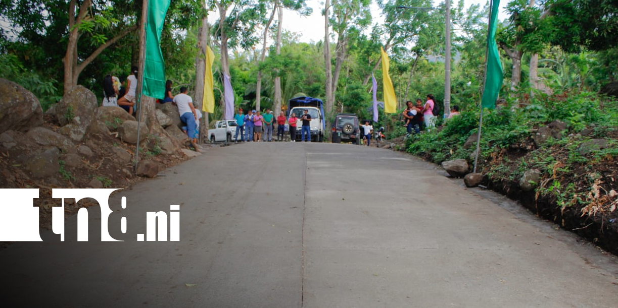 Foto: Empedrado nuevo en Las Cuchillas, Ometepe/TN8