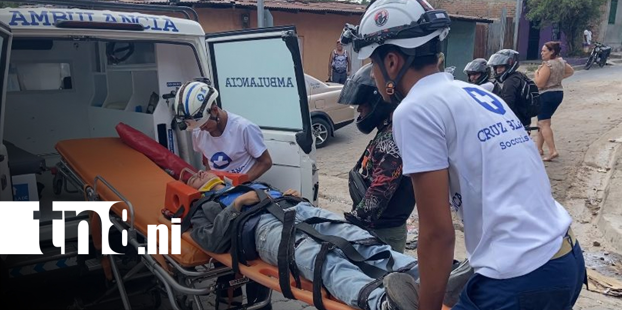 Foto: Motociclista lesionado en accidente en Estelí/Tn8