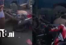 Chinandega: brutal choque de motos deja dos muertos y un lesionado Foto: Trágico sábado en Chinandega/ TN8