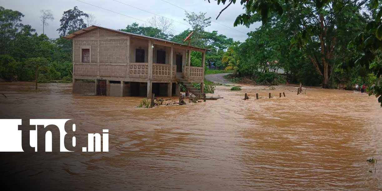 Foto:Fuertes lluvias desbordan ríos Susún y Okomwas en el Caribe Norte/TN8