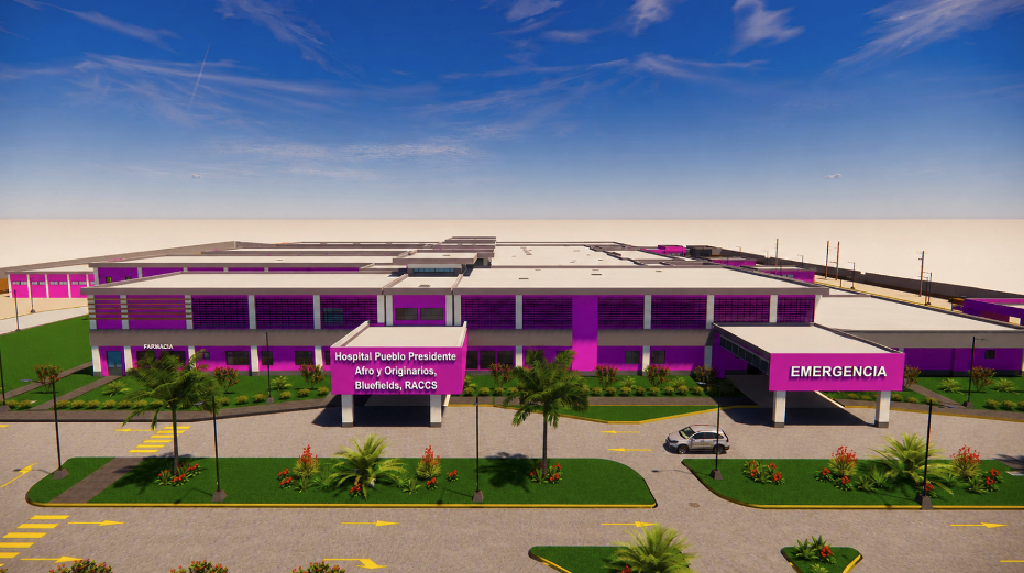 Foto: Modelo del Hospital Pueblo Presidente Afro y Originarios en Bluefields