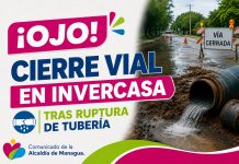 OJO: Vía cerrada en sector de Invercasa tras ruptura de tubería de agua potable Foto: OJO: Vía cerrada en sector de Invercasa tras ruptura de tubería de agua potable /Cortesía