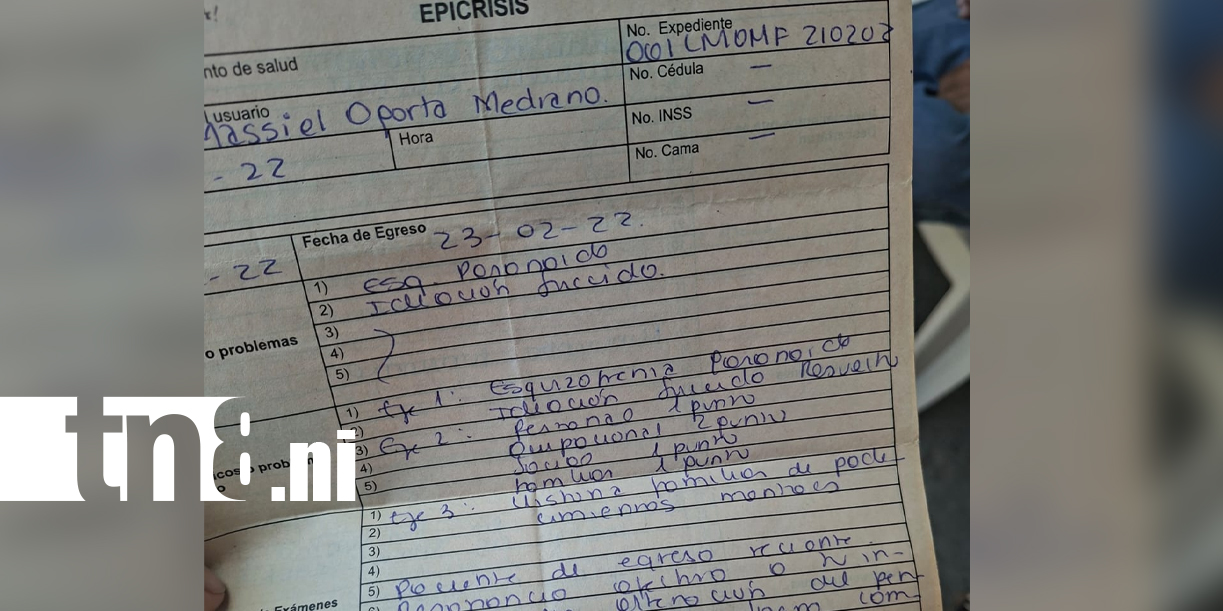 Foto: Padres claman ayuda para su hija con esquizofrenia /TN8