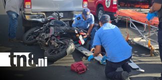 Foto: Accidente en sector de la Rotonda El Periodista, en Managua / TN8