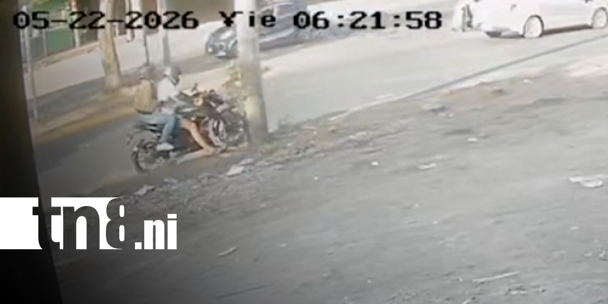 Foto: Fuerte accidente con motos en Managua / TN8