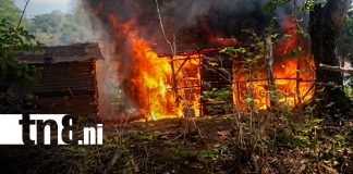 Foto: Fuerte incendio en una comunidad de Telica, León / TN8