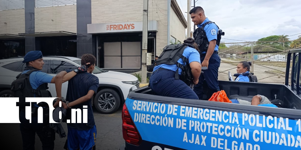 Foto: Captura de adolescente por supuesto robo en