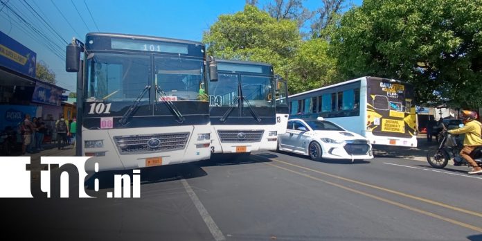 Foto: Confrontación entre conductores de dos Rutas de Managua / TN8