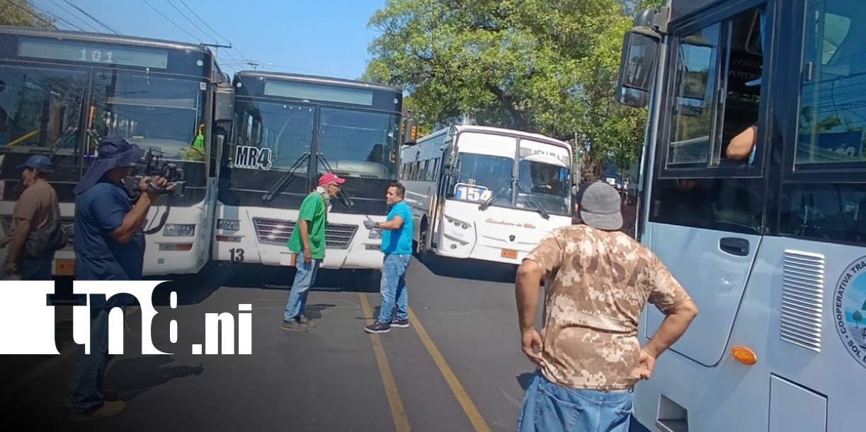 Foto: Confrontación entre conductores de dos Rutas de Managua / TN8